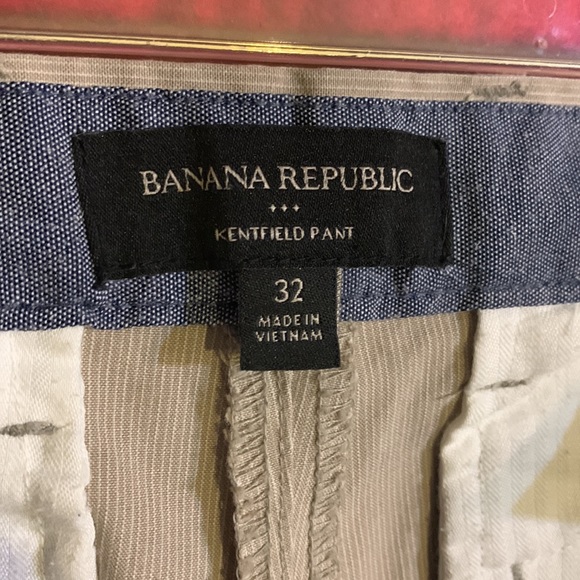 BANANA REPUBLIC-men’s beige pin stripe ‘KENTFIELD’ stretch chino dress pants - Picture 10 of 10